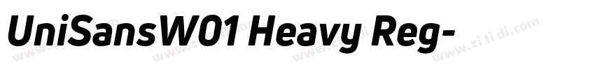 UniSansW01 Heavy Reg字体转换